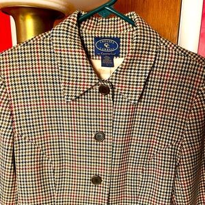 Vintage 90s Preppy Charter Club Wool Plaid Blazer